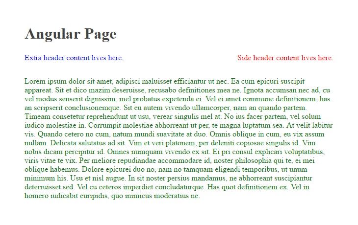 Angular page