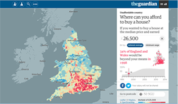 Unaffordable Country: Where can you afford to buy a house?, The Guardian
