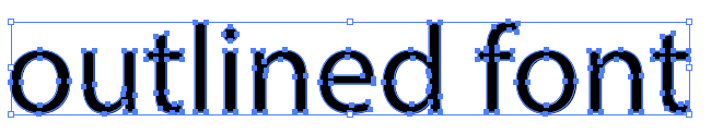 Outlined font in Illustrator