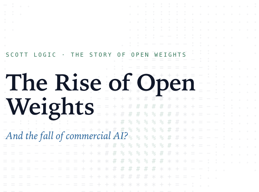 The Rise of Open Weights; And the fall of commercial AI?