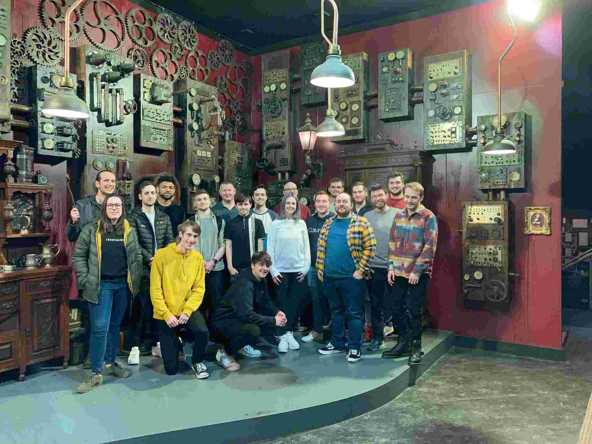 Group photo of all the graduates after completing the escape rooms
