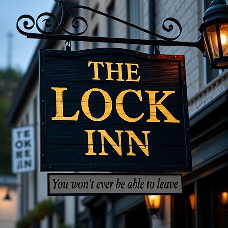 Lock inn pub sign