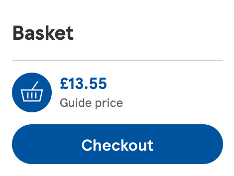 An online grocery store using the concept of a basket and checkout.
