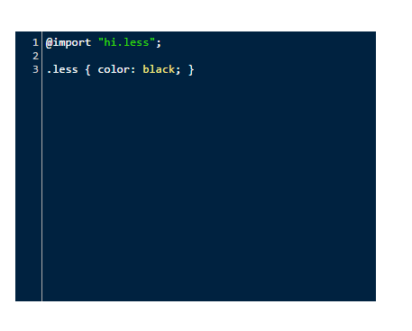 A text editor with less syntax highlighting
