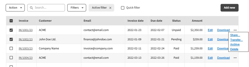 Alternative design: some links available, some hidden behind "..."