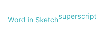 Sketch superscript text
